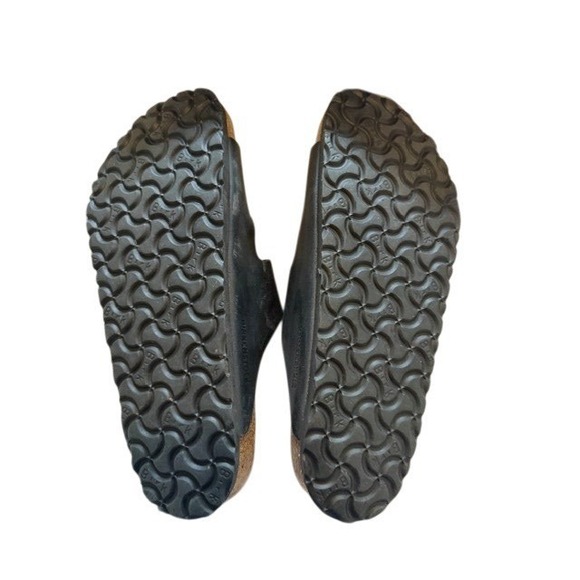 Birkenstock Arizona BS Black Leather Cork Footbed Sandals Sz 41 EU 10 US New - Picture 2 of 7